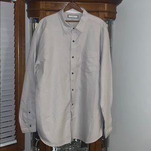 PD&C Gray Button Down 100% Cotton Like New